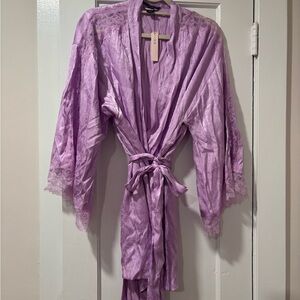 Victoria’s Secret Lilac Lace Trim Robe